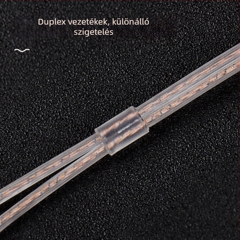 CVJ eredeti kettős párhuzamos 2-pin 0,78 mm S-pin audio kábel, 1.2 m, rézmag, oxigénmentes réz vezető, nikkelezett