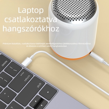 Type-C to DC3.5mm audió kábel – nikkelbevonatos, rézmag, PET vezető, PC-kompatibilis