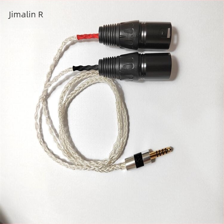 4,4 mm-es balansolt férfi kábel, kettős 3-pólusú XLR csatlakozók, ezüstözött réz mag