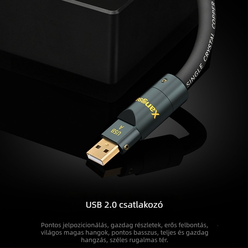 Xangsane Xiangshen 6N monokristályos réz USB hangkábel négyszögletes csatlakozóval OTG dekóderkábel