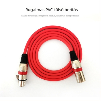 Cannon Audio Line: XLR balansált audio bővítőkábel, férfi – női, aranyozott réz vezetők