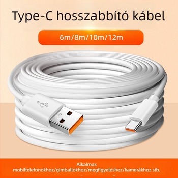 Xiaomi megfigyelő kamera Type-C töltő- és adatkábel, 1–2 m, fehér PVC