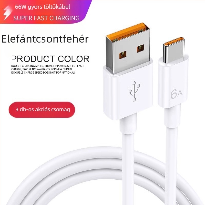 Type-C adatkábel Huawei készülékekhez, gyors töltés