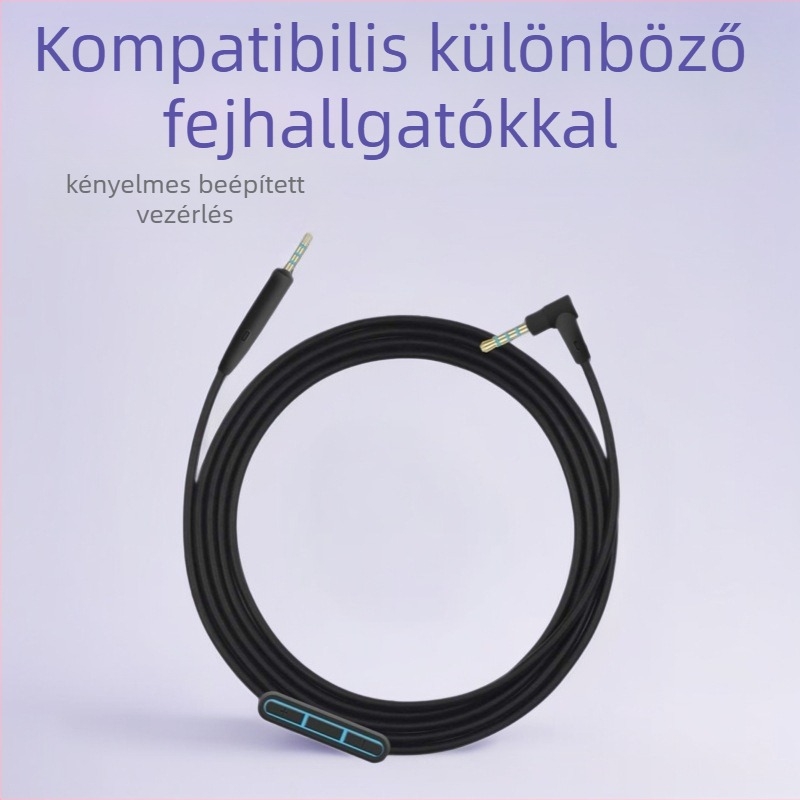 QC25/Soudtrue fejhallgatóhoz audió kábel, aranyozott, oxigénmentes réz, nyers réz mag