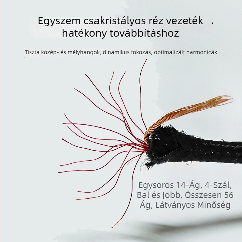 MMCX fejhallgató bővítő kábel Type-C dekóddal, CX31993 Hi-Fi, oxigénmentes réz, nylon mag, kompatibil Shure SE215/SE846