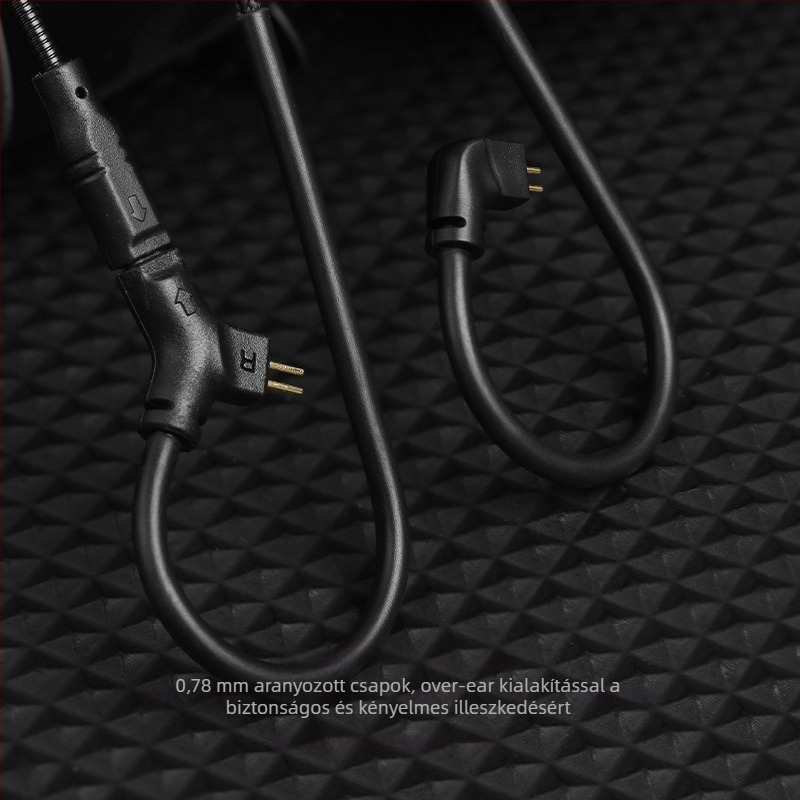 CVJ Hato2 szőtt gaming kábel forgatható mikrofonos fejjel és cserélhető 3,5 mm / USB Type-C csatlakozókkal