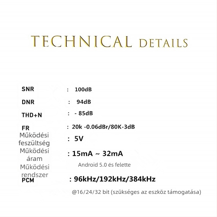 Type-C fejhallgató adapter, 3,5 mm audio kábel, aranyozott, 2-in-1, modell E384