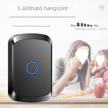 Szenzoros ajtócsengő, vezeték nélküli távvezérlés, digitális elektronika, önálló állomás