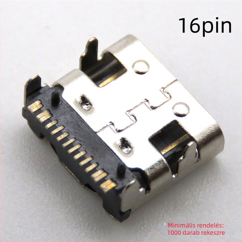 Type-C női csatlakozó, 16 pin, 1 mag, LCP szigetelőanyag, FOXECO