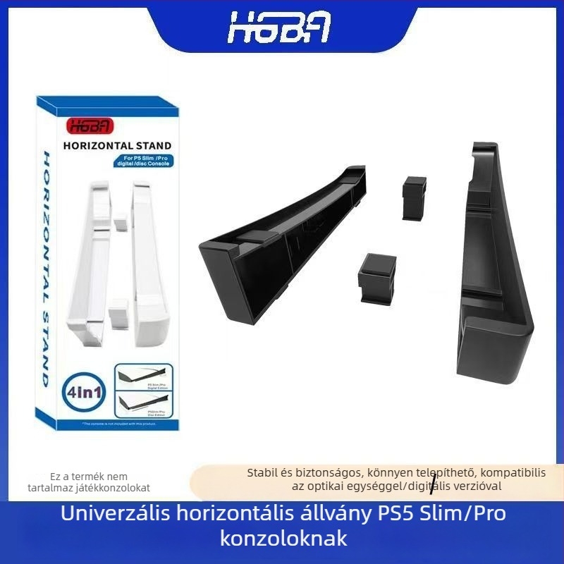 Hgba PS5 Slim/Pro vízszintes állvány – ABS anyagú, kompatibilis PS5 Slim és PS5 Pro