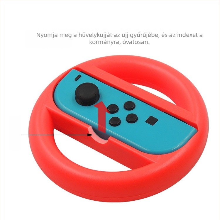 Mini Switch Joy-Con kormánykerék tartó (bal és jobb) – ABS, 2 kormánykerék, két játékos számára