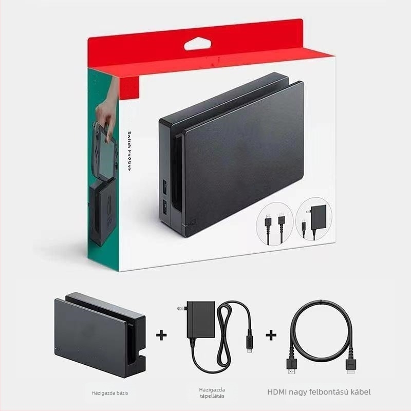 Nintendo Switch 2. generációs dokkolóállomás, PC anyag, 350 g tömeg, tartalmazza Switch alapot