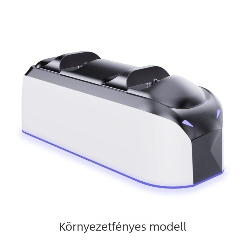 PS5 kontrollerr kettős töltődokkal RGB környezeti fénnyel — gyors töltés, Type-C interfész, réz érintkezők