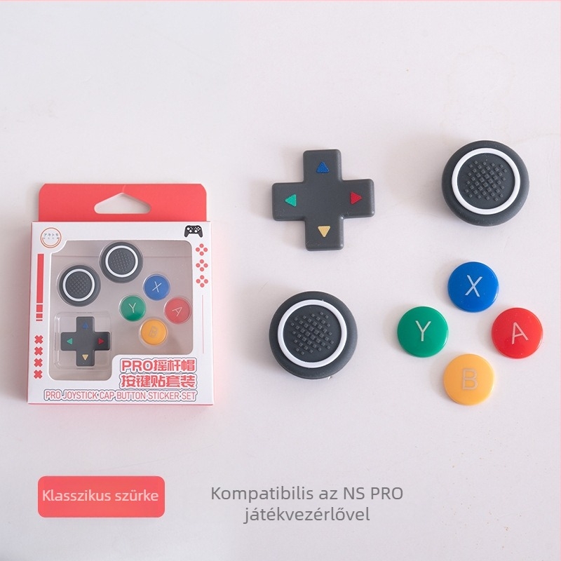 Ajitomo Switch Pro ABXY gombfedők és kör D-pad sapkák – PRO kontrollert kiegészítők, modell 317, ABS, 21 g