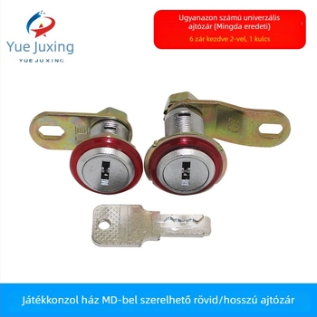 Játé kgépekhez való belső fogú zár – azonos kulcsokkal kialakított design, ötvözet test, 0,07 kg, OEM testreszabás logóval