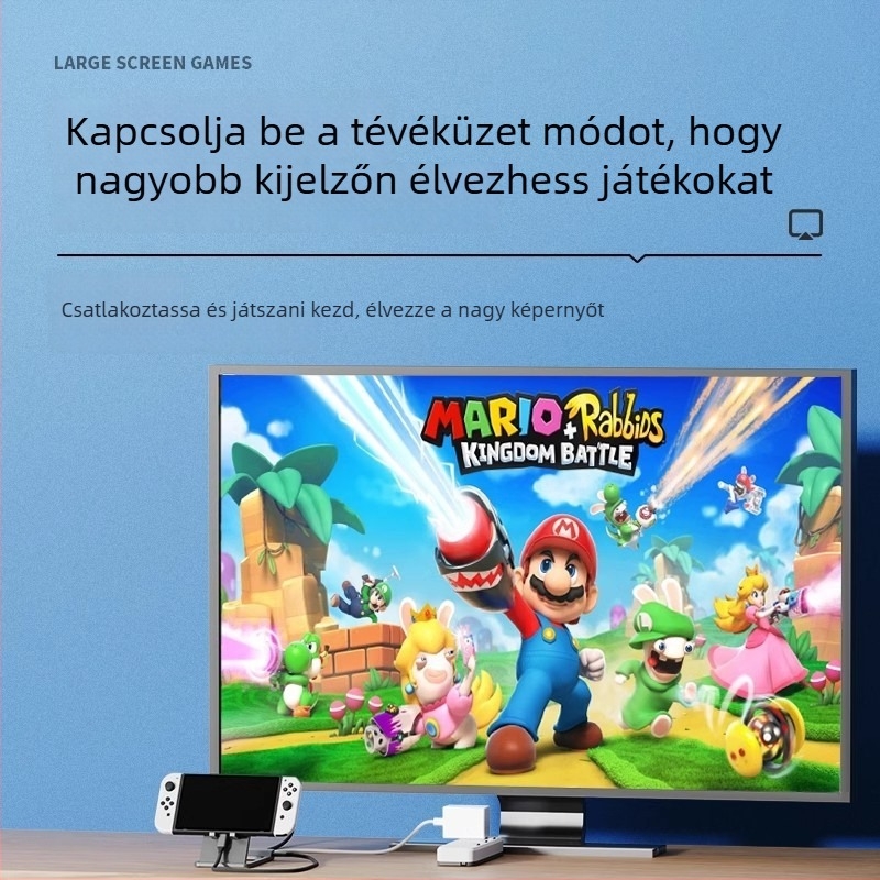 Switch2 Képernyőprojekciós állvány — 4K60 HDMI videó konverter, hordozható USB-C tartó Switchhez, Switch 2-höz és mobil eszközökhöz