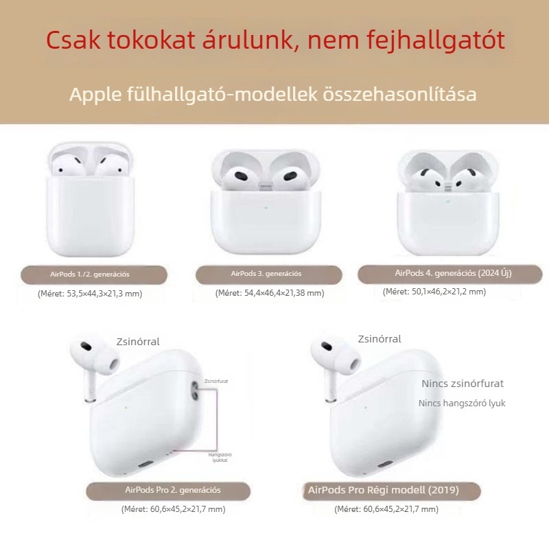 Line-art macska és kutya védőtok AirPods Pro 2-höz és AirPods 2/3 generációhoz — matt elektropolírozott felület