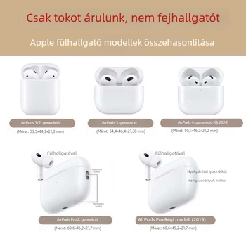 Island Crystal Coconut AirPods tok, 4. gen AirPodshez és Pro 3./4. genhez, puha nőies PC burkolat
