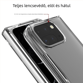Google Pixel 10/9 Pro Fold telefonvédő - átlátszó fényes PC merev tok