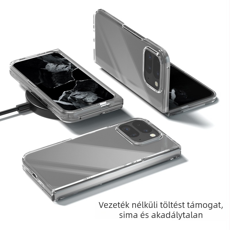 Google Pixel 10/9 Pro Fold telefonvédő - átlátszó fényes PC merev tok