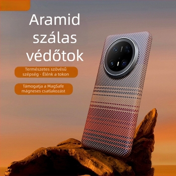 Huawei Mate70 Prohez készült Kevlar aramid szálból készült kemény tok, forró préselés, testreszabható, kopásálló