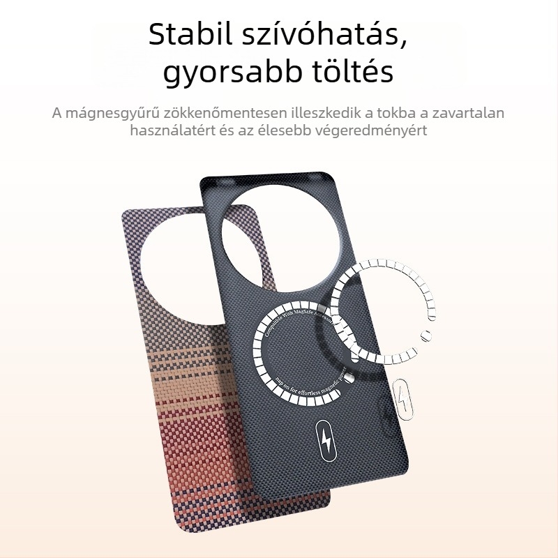 Huawei Mate70 Prohez készült Kevlar aramid szálból készült kemény tok, forró préselés, testreszabható, kopásálló