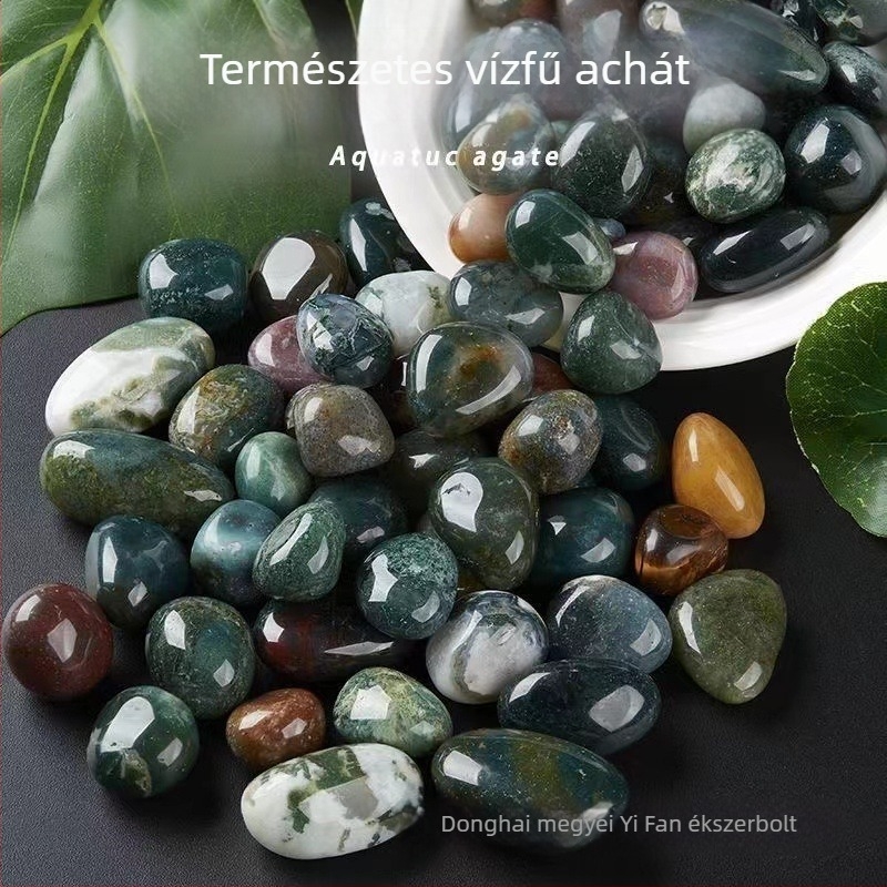 Természetes achát kavicsok akváriumhoz, nagy szemcse, irodai dekoráció
