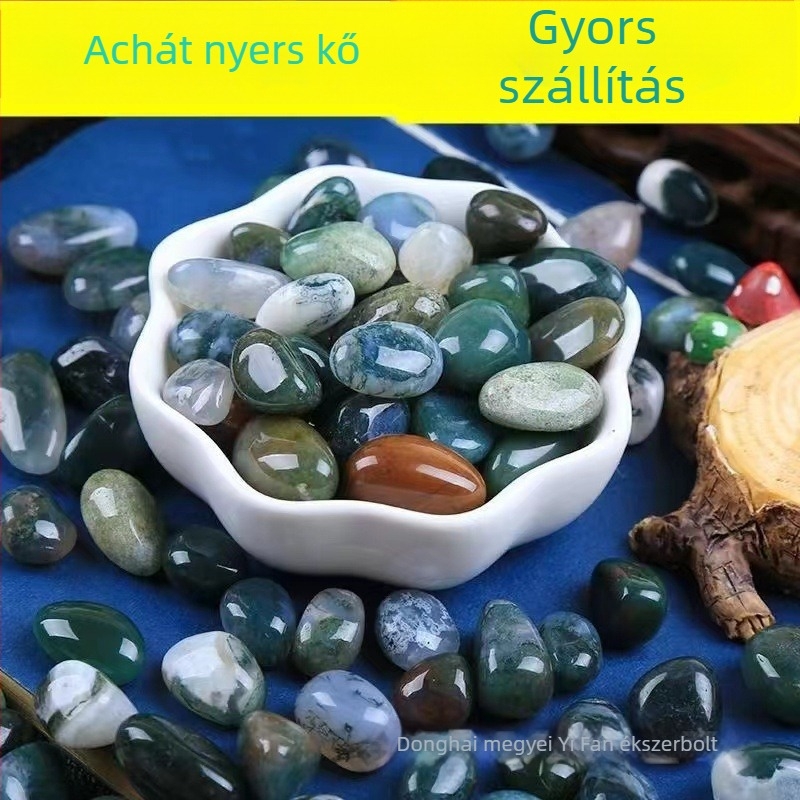 Természetes achát kavicsok akváriumhoz, nagy szemcse, irodai dekoráció