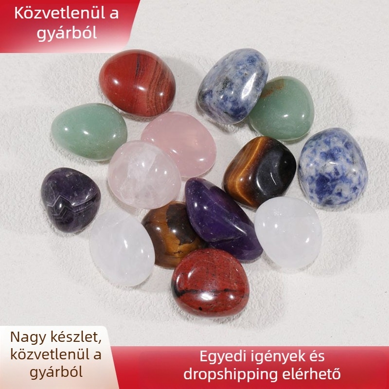 Természetes ametiszt kristályok, kavicsos megjelenés