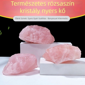 Természetes rózsaszín kvarc nyers kő, faragott kvarc példány tájképi díszítéshez és otthoni dekorációhoz – nagykereskedelem