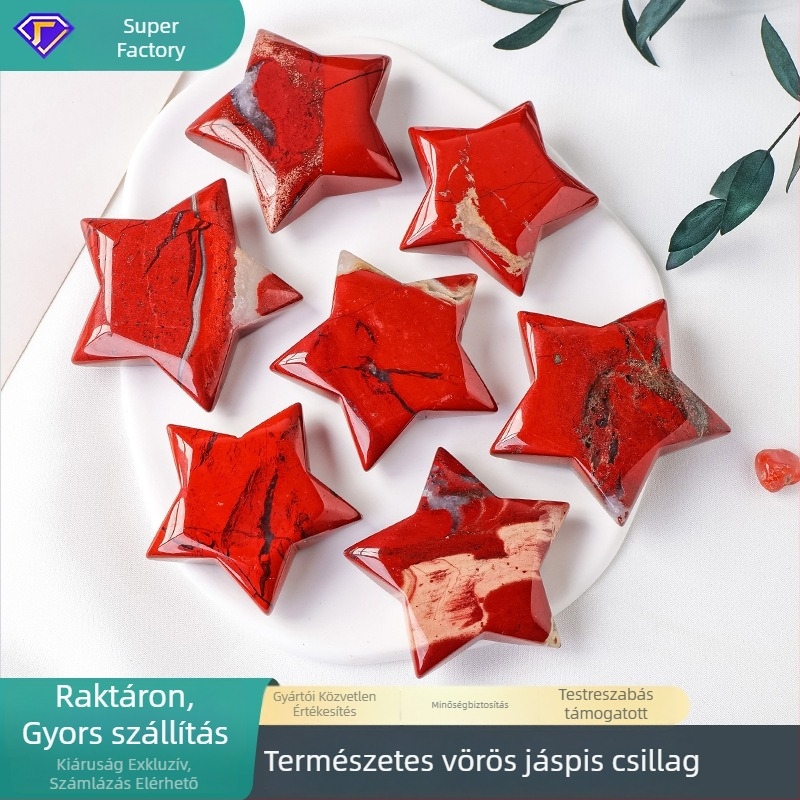 Kristály ötágú csillag dekoráció – dekoratív tárgy (Márka: Apeng Crystal Crafts; Kategória: Kristály nyers kő; Anyag: Kristály; Stílus: Modern egyszerűség; Csomagolás: PP zacskó, egyedi csomagolás)
