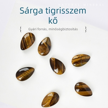 Természetes kristály nyers kő – tigrisszem, kézben tartható ásványi példány, dekoratív ajándék és jóga kiegészítő