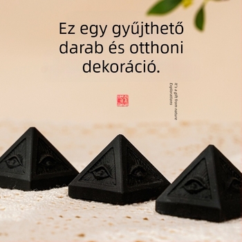 Természetes kristály obsidián – Ördögszem kő, faragott ásványi példány, ajándék