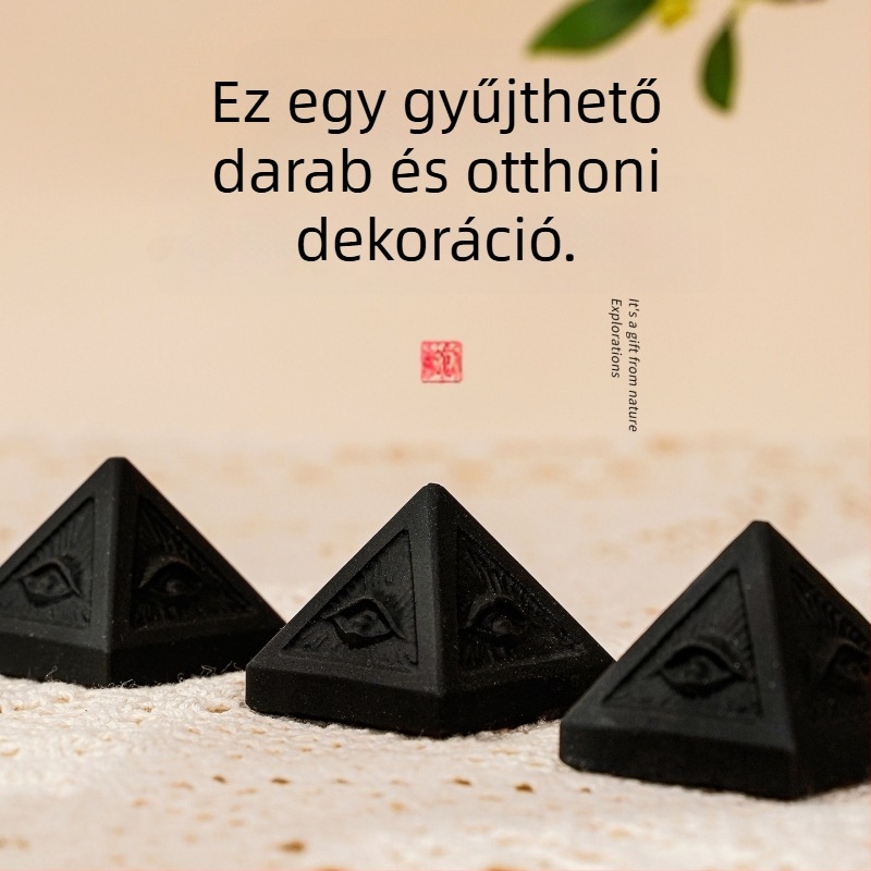 Természetes kristály obsidián – Ördögszem kő, faragott ásványi példány, ajándék