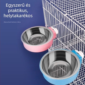 Pastoral Star Tök alakú macska- és kutyatál, PP külső és 201 rozsdamentes acél belsővel, anti-dőlés és anti-öntés