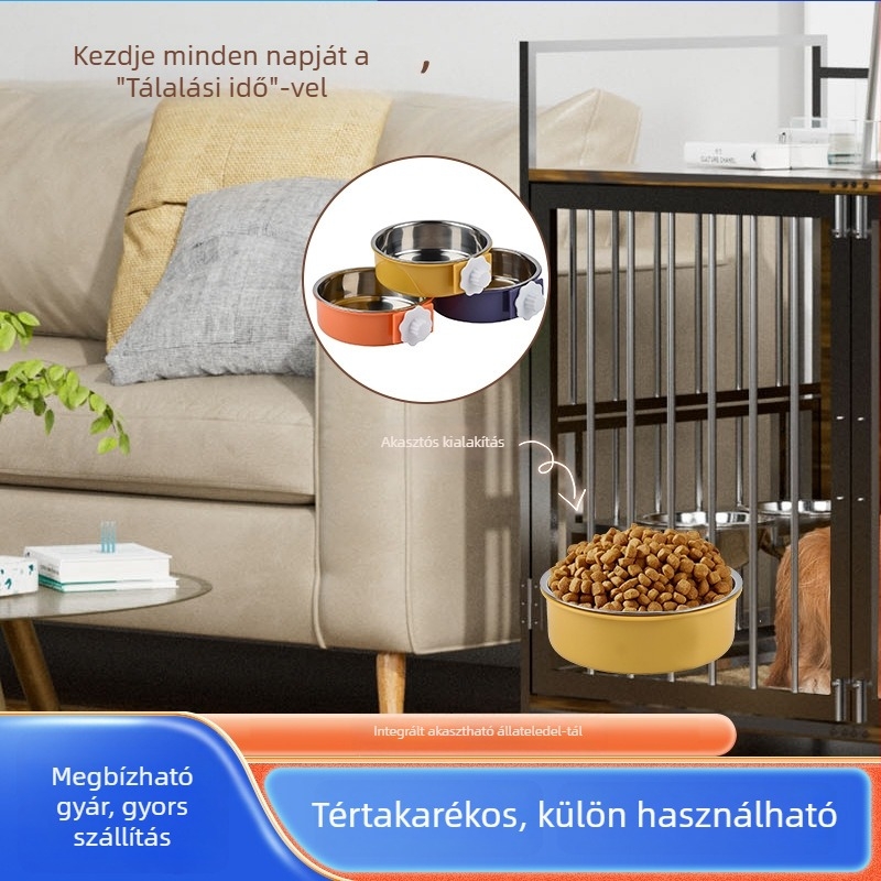 Pastoral Star Tök alakú macska- és kutyatál, PP külső és 201 rozsdamentes acél belsővel, anti-dőlés és anti-öntés