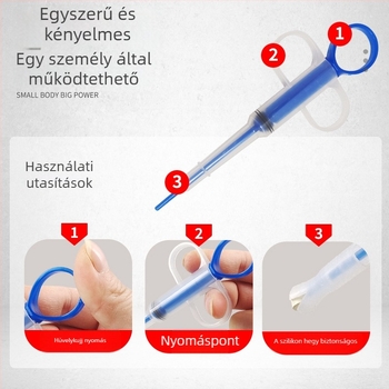 Állatgyógyszer-adagoló tablettatartóval, univerzális etetőpalack macskáknak és kutyáknak, nyomógombos fecskendő, kisállat kellékek nagykereskedelme