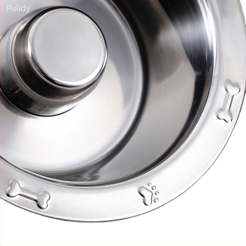 Pridy rozsdamentes acél macska tál lassú etetéssel – háziállat étkészlet