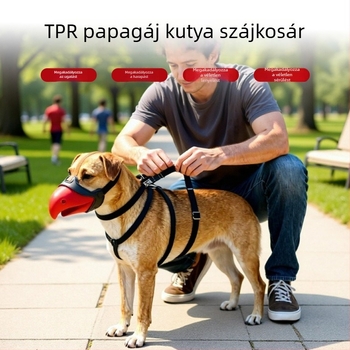 TPR kutya szájkosár, harapás- és rágás elleni védelem, ugatás szabályozása, kicsi és nagy testű kutyáknak