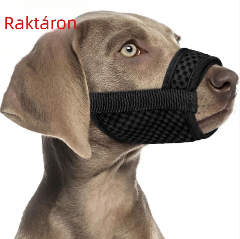 Nylon hálós kutyaszájkosár, lélegző, harapás- és ugatásgátló