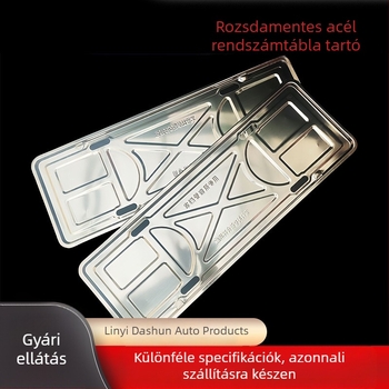 Rozsdamentes acél rendszámkeret, nehéz tehergépkocsikhoz, méret a nemzeti szabvány szerint, autókhoz, SUV-hoz, teherautókhoz