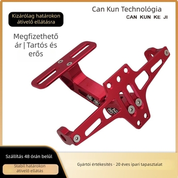 CPJ-01 Univerzális motorkerékpár hátsó rendszámtábla-tartó, CNC alumíniumötvözet, összecsukható teleszkópos