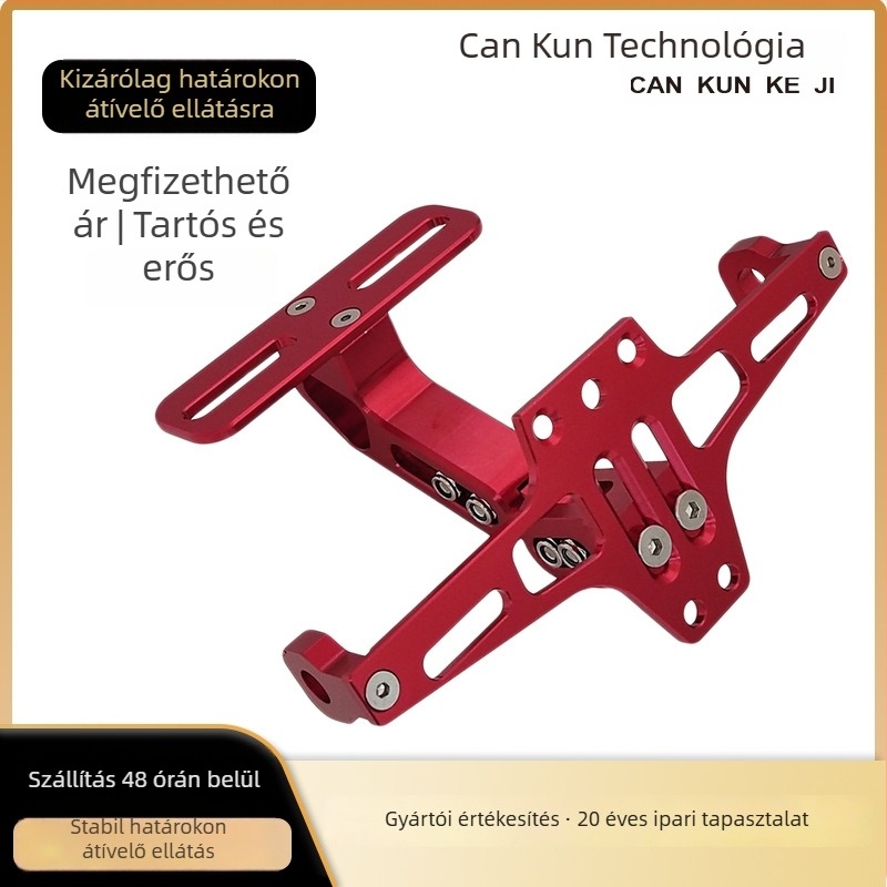 CPJ-01 Univerzális motorkerékpár hátsó rendszámtábla-tartó, CNC alumíniumötvözet, összecsukható teleszkópos