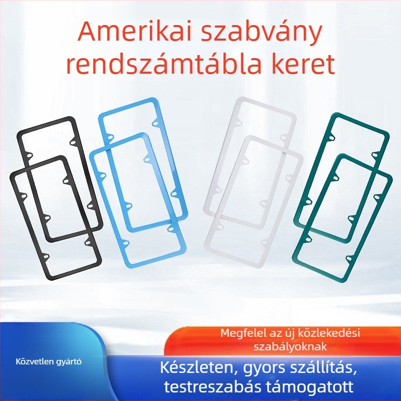 Rendszámkeret, rozsdamentes acélból, Tianpeng márka, kiegészítő sz. 01