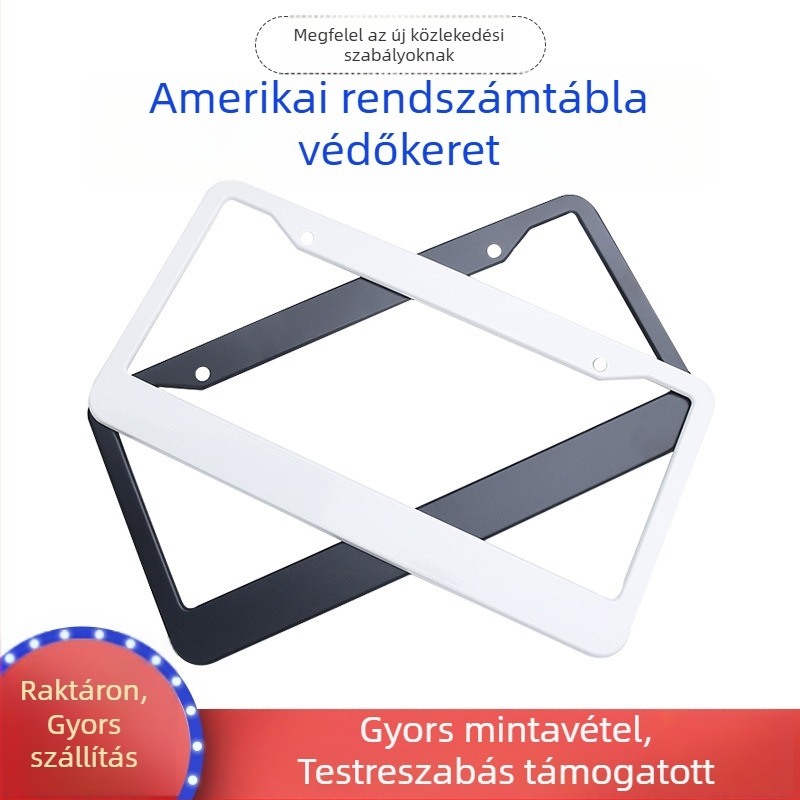 Alumínium ötvözetből készült rendszámkeret - kétlyukas, univerzális autóhoz, modell SY, Senyan márka