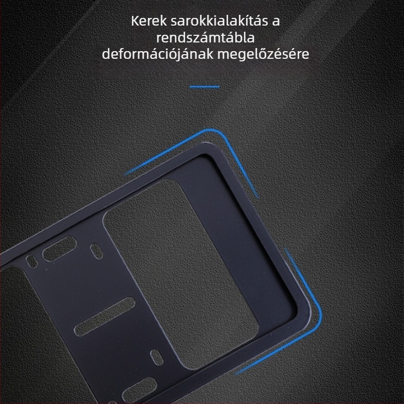 Két rétegű alumíniumötvözet rendszámtábla keret karbon mintázattal, univerzális illeszkedés
