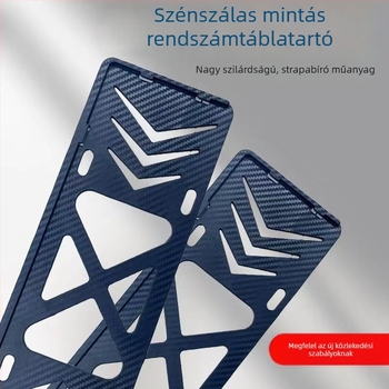 ABS rendszámtábla keret fehér élű – műanyag tartó, elektromos és benzinás autókhoz, univerzális illeszkedés, méretek 452×151 mm / 492×151 mm