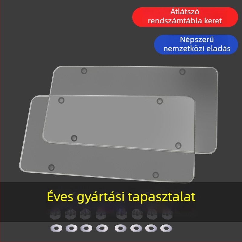 Alumínium ötvözetű rendszámtábla keret, testreszabható, kiegészítő 01