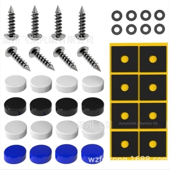 Rendszámkeret csavarok – 304 rozsdamentes acél, Modell 000, Típus 000, Általános kompatibilitás, Márka Feirong