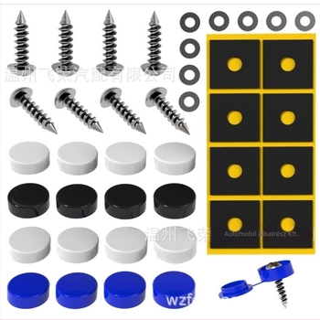 Rendszámkeret csavarok – 304 rozsdamentes acél, Modell 000, Típus 000, Általános kompatibilitás, Márka Feirong